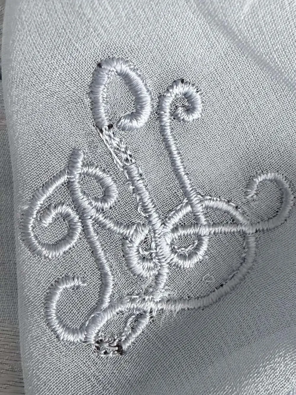 Lauren Ralph Lauren 100% Silk Embroidered Tassel Shawl